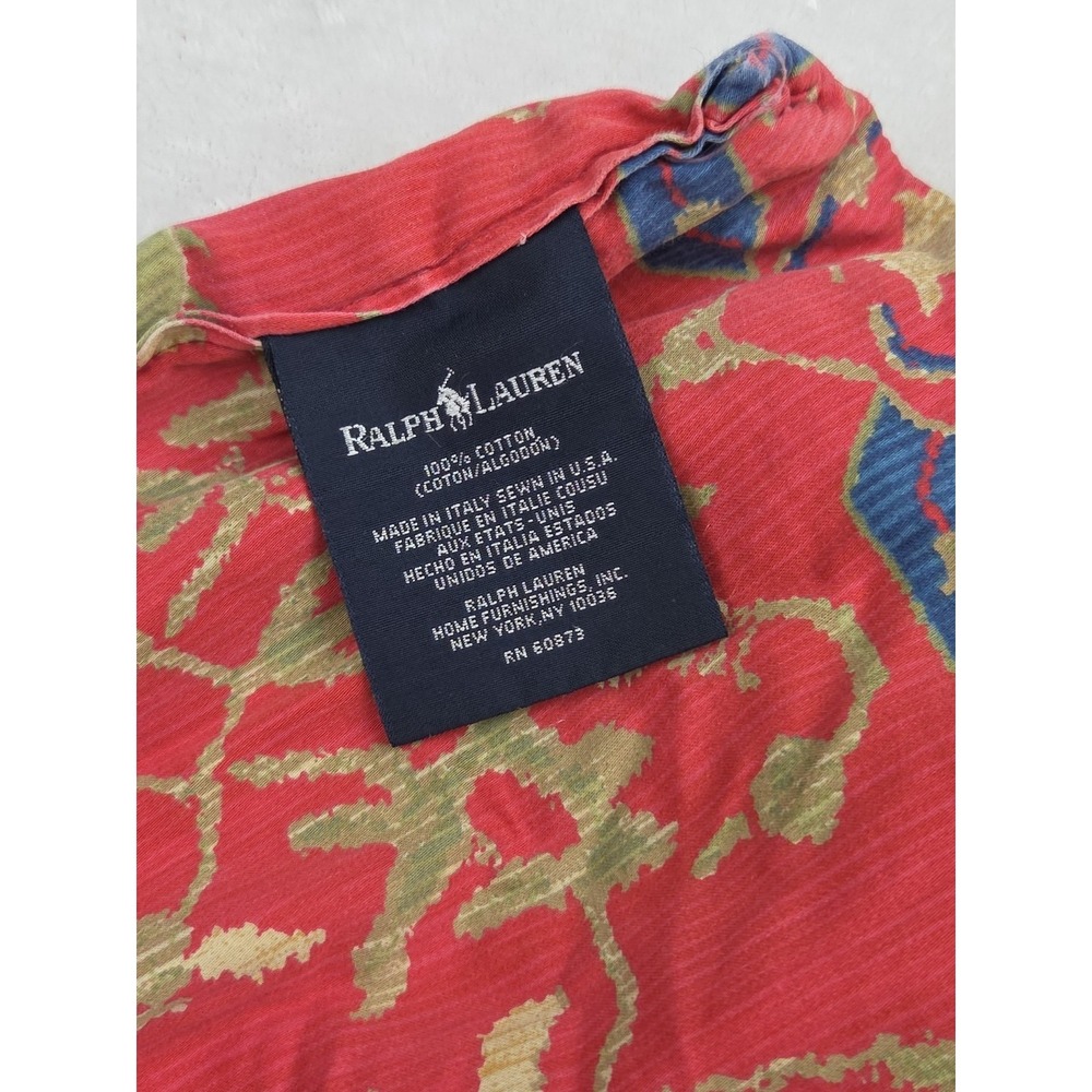 Vtg Ralph Lauren Conservatory Red Full/Queen Comforter Sateen Italy USA 80s 90s - Picture 6 of 8